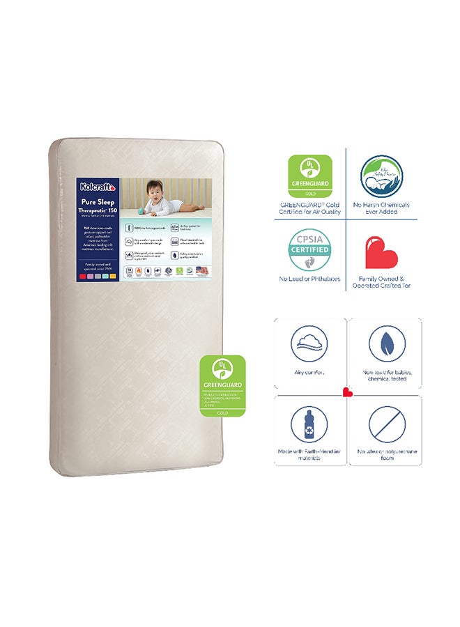 Pure Sleep Therapeutic 150 Crib Mattress - White Windsor