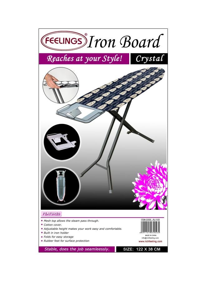 Printed Iron Board Black/Silver 122x38centimeter