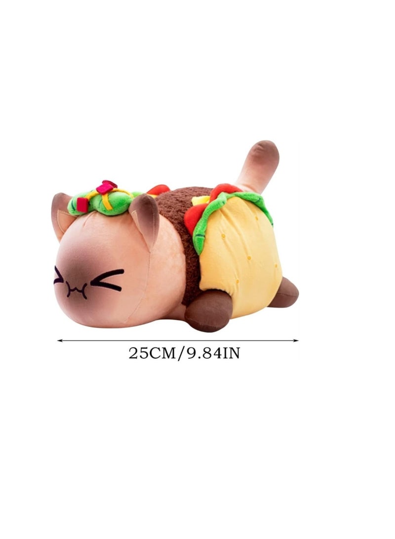 MeeMeows Cat Plush Toy Aphmau Meemeows Plush Dolls Cat Food Plushies Cat Mee Meow, Cute Anime Cartoon Cat Stuffed Animal Figure Toy Plush for Kids and Fans