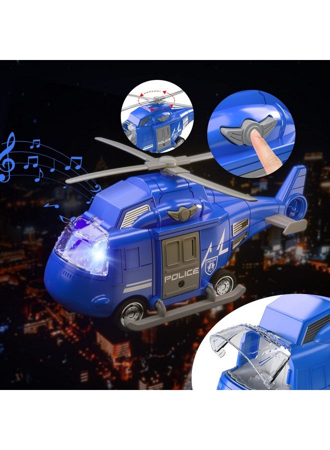 4 Pack Emergency Vehicle Toys Playsets For Kids Rescue Helicopter Police Car Fire Truck Ambulance Friction Powered Rescue Vehicle Toys For Toddlers Car Toys Gift For Age 312 Boys Girls