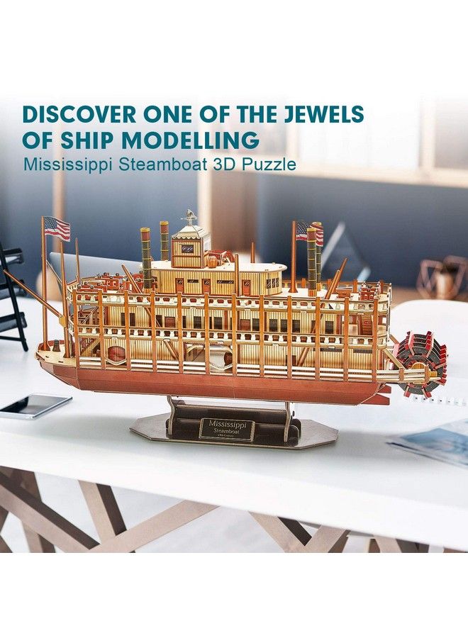 3D Vessel Puzzle Ship Models Toys Foam Puzzles Building Kits Gift For Adults And Kids Us Worldwide Trading Mississippi Steamboat 142 Pieces