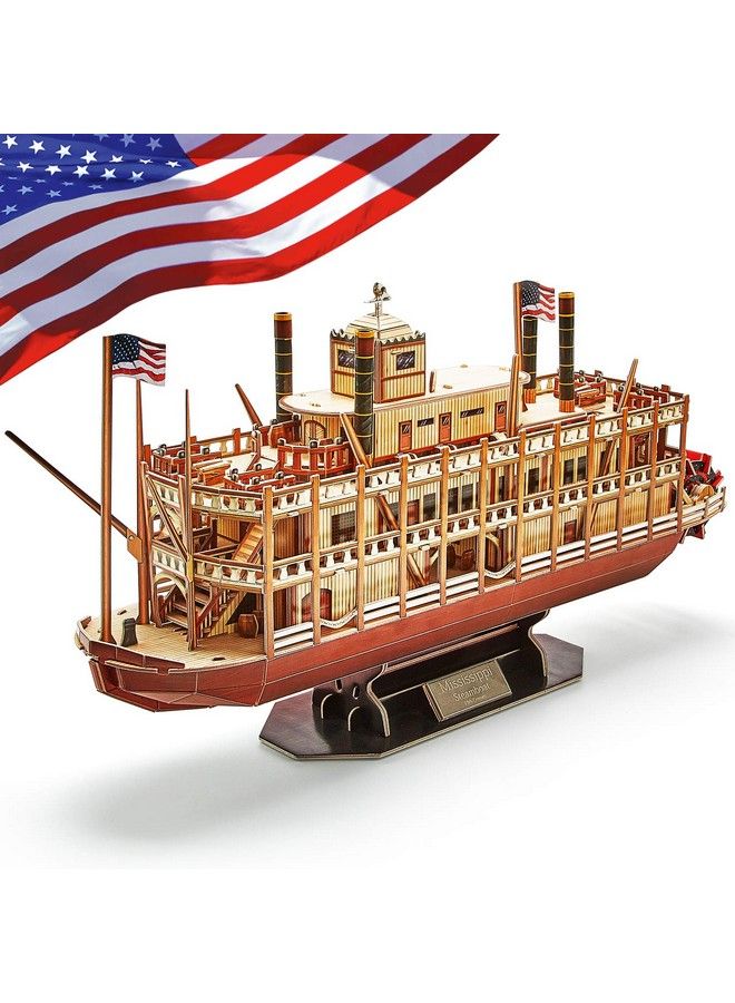 3D Vessel Puzzle Ship Models Toys Foam Puzzles Building Kits Gift For Adults And Kids Us Worldwide Trading Mississippi Steamboat 142 Pieces