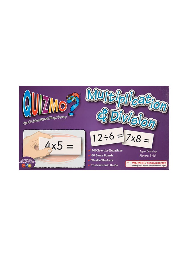 Quizmo Game Multiplication And Division, Grades 3+ 36.8 x 28.6 x 17.8cm