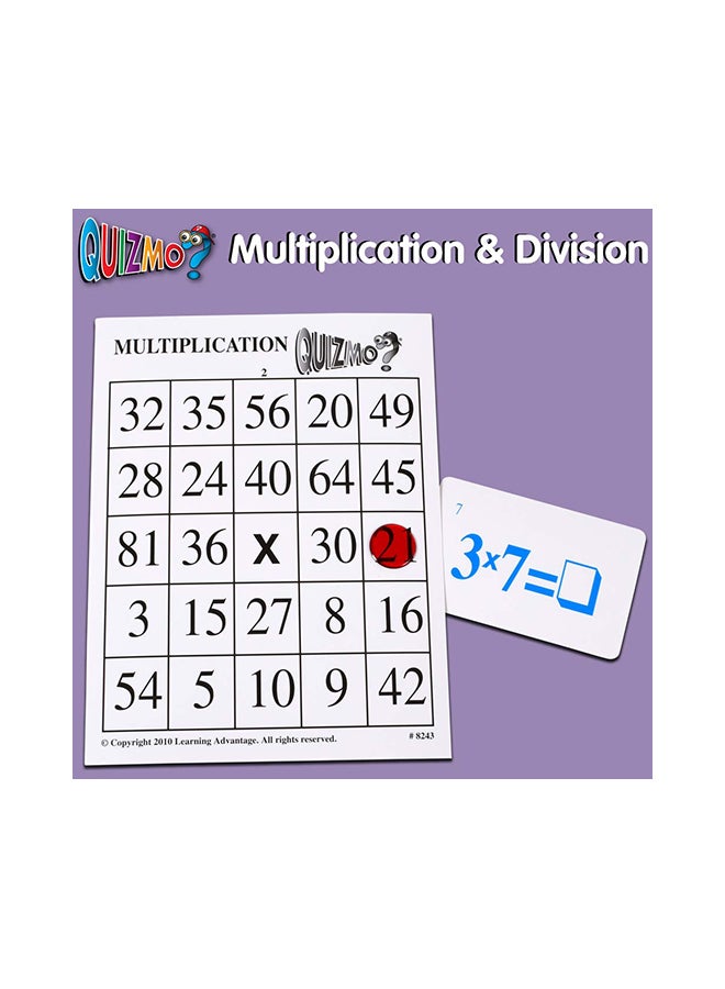 Quizmo Game Multiplication And Division, Grades 3+ 36.8 x 28.6 x 17.8cm