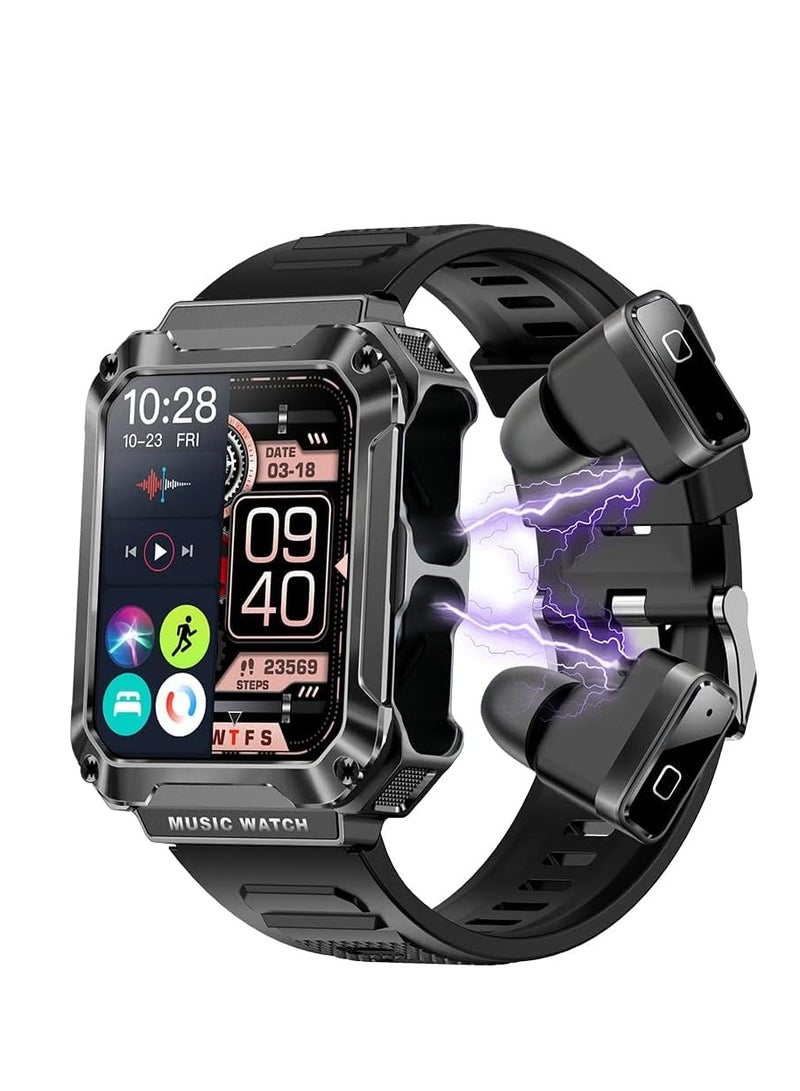 Smart Watch with Earbuds,Watch Buds Smartwatch,3 in 1 Smart Watch Buit-in 4GB Memory,1.96