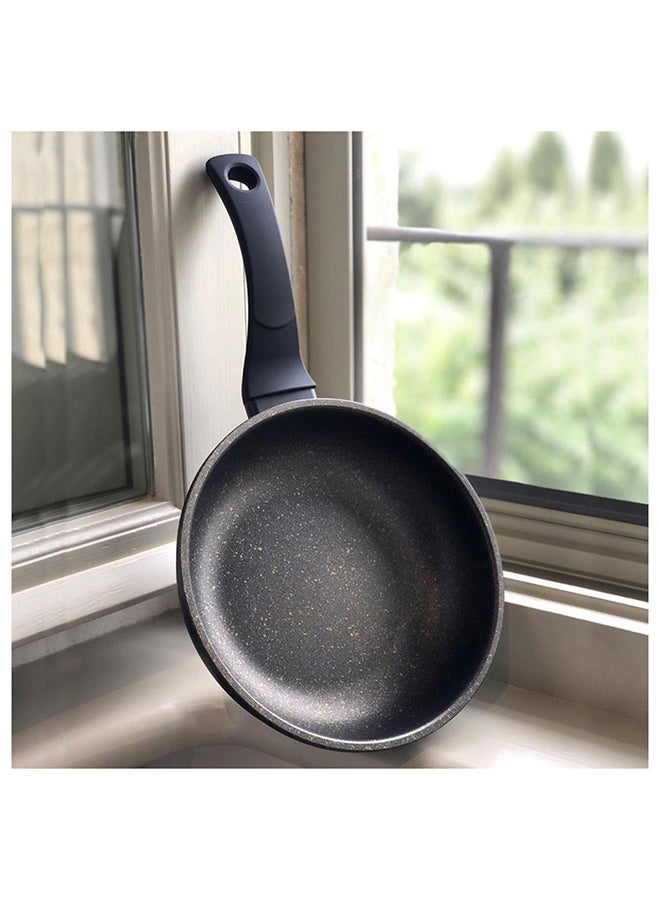 Non Stick Deep Frying Pan Aluminium With Non Stick Coating Single Pan Cooking Pan For Kitchen And Dining Room L 43 X W 7 X H 24 Cm Black