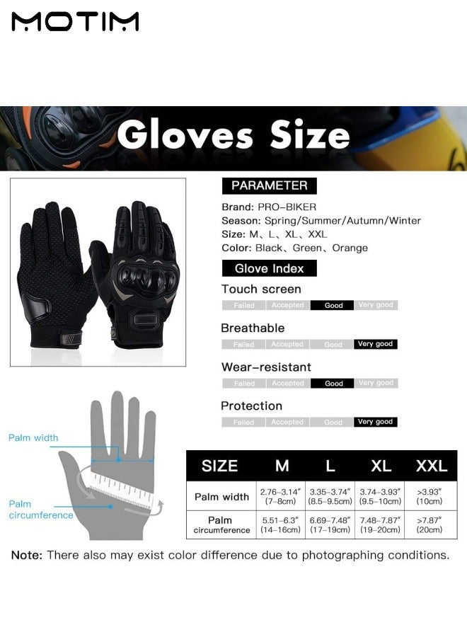 1 Pcs Motorcycle Goggles Dirt Bike ATV Motocross Anti-UV Adjustable Riding Offroad Protective Tactical Military Glasses And 1 Pair Touchscreen Motorcycle Full Finger Gloves for Men Women