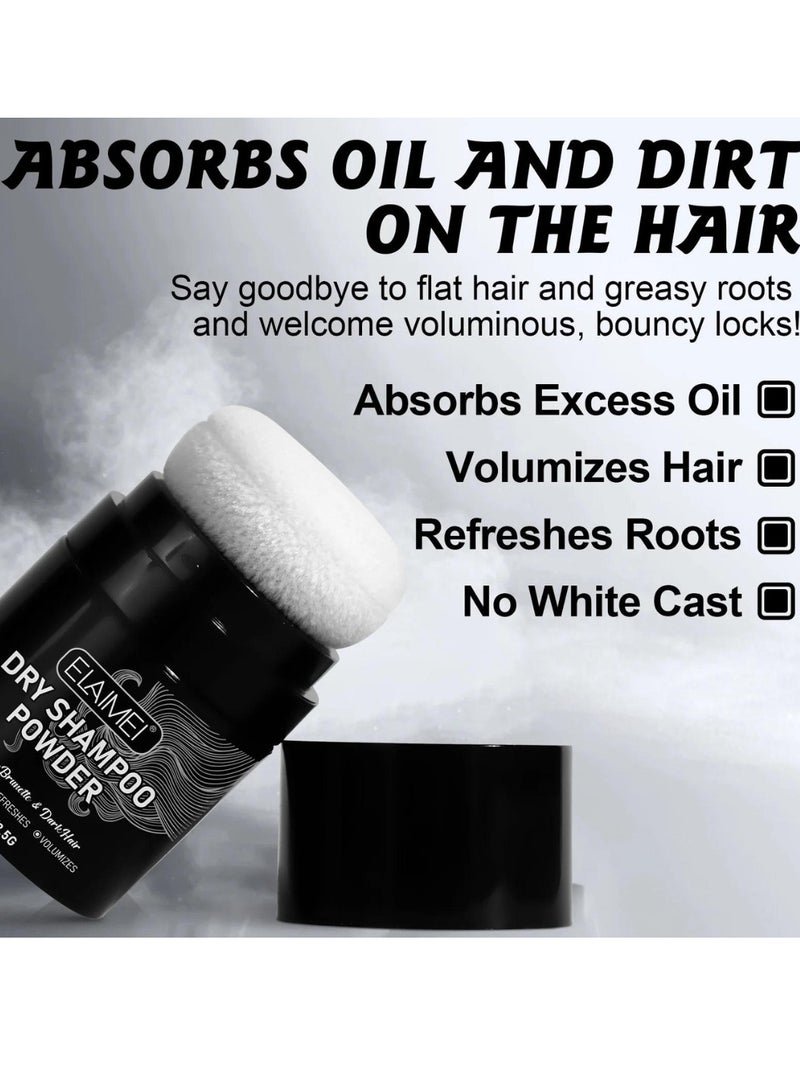 Dry Shampoo Powder Dry Shampoo Absorbs Excess Oil Refreshes Roots and Volumizes Hair Mini Dry Shampoo Hair Volumizing Dry Shampoo Powder with Charcoal Powder and Biotin Hair Powder Dry Shampoo 8.5g