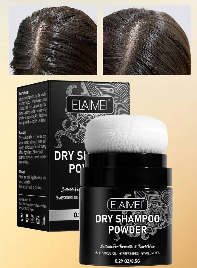 Dry Shampoo Powder Dry Shampoo Absorbs Excess Oil Refreshes Roots and Volumizes Hair Mini Dry Shampoo Hair Volumizing Dry Shampoo Powder with Charcoal Powder and Biotin Hair Powder Dry Shampoo 8.5g