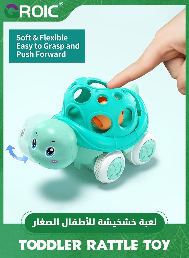 3PCS Baby Toy Cars, Babies Car Toys,Rattles Push and Go Rattle Trucks for Infant Toddler Gifts,Cartoon Inertial Toy Car,Pull Back Car Toy