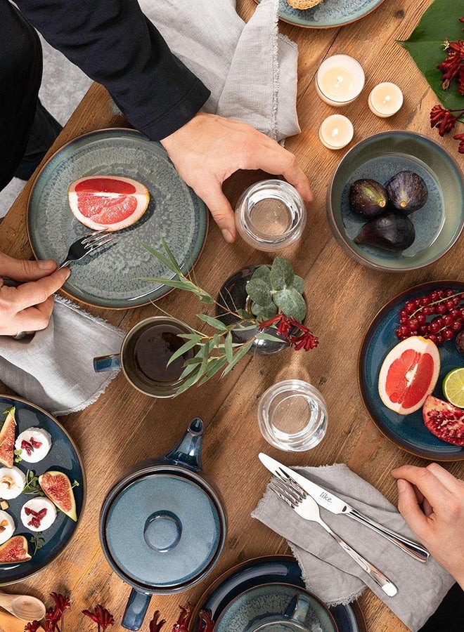 6-Piece Crafted Breeze Breakfast Set Dark Green