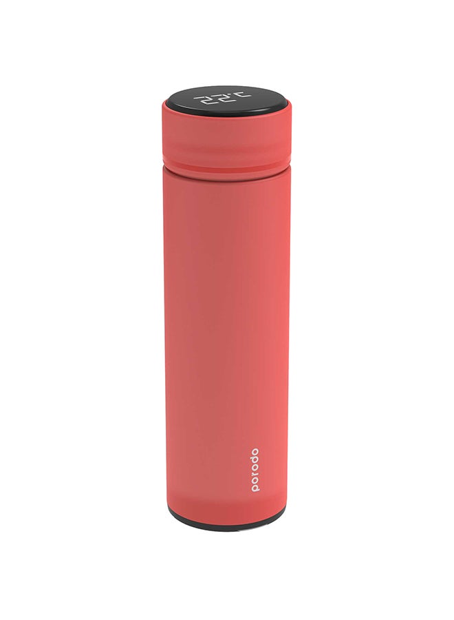 Vacuum Insulated Anti-slip Designed Smart Flask With LCD Screen Temperature Display Red 500ml