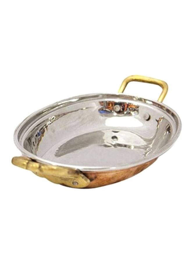 Oval Dish Copper/Silver 24cm