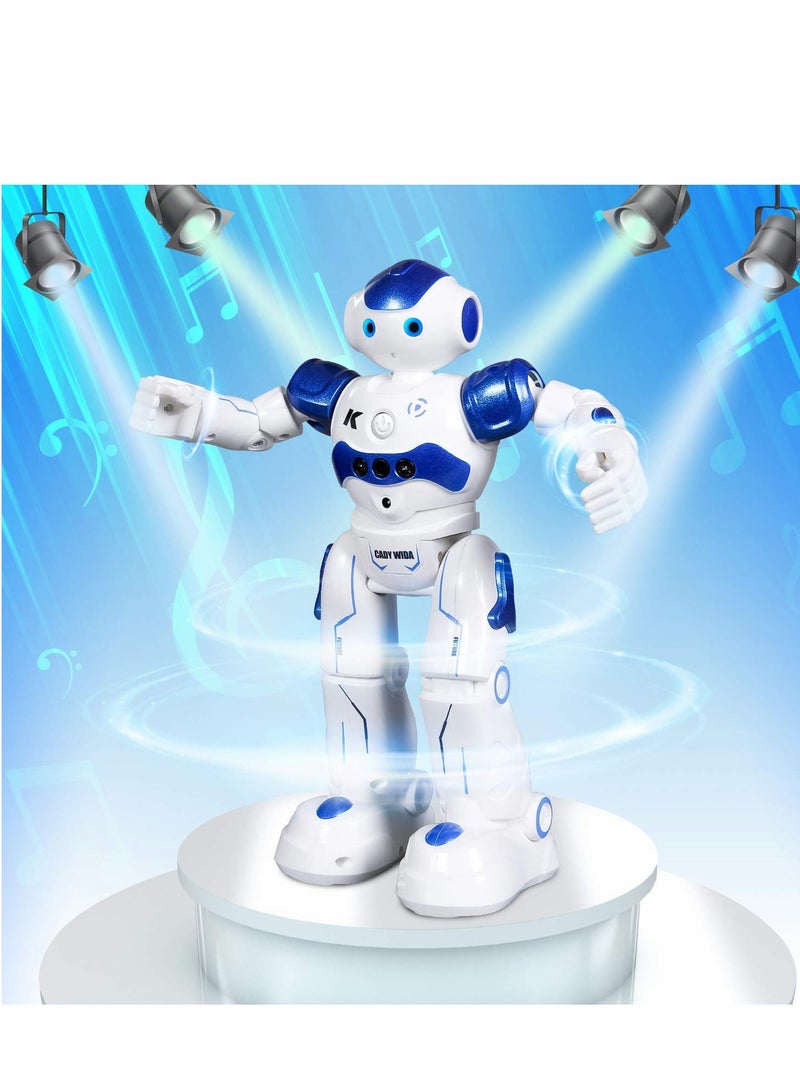 RC Robot Toy, Gesture Sensing Remote Control Robot for Kid 3-8 Year Birthday Gift Present, Blue