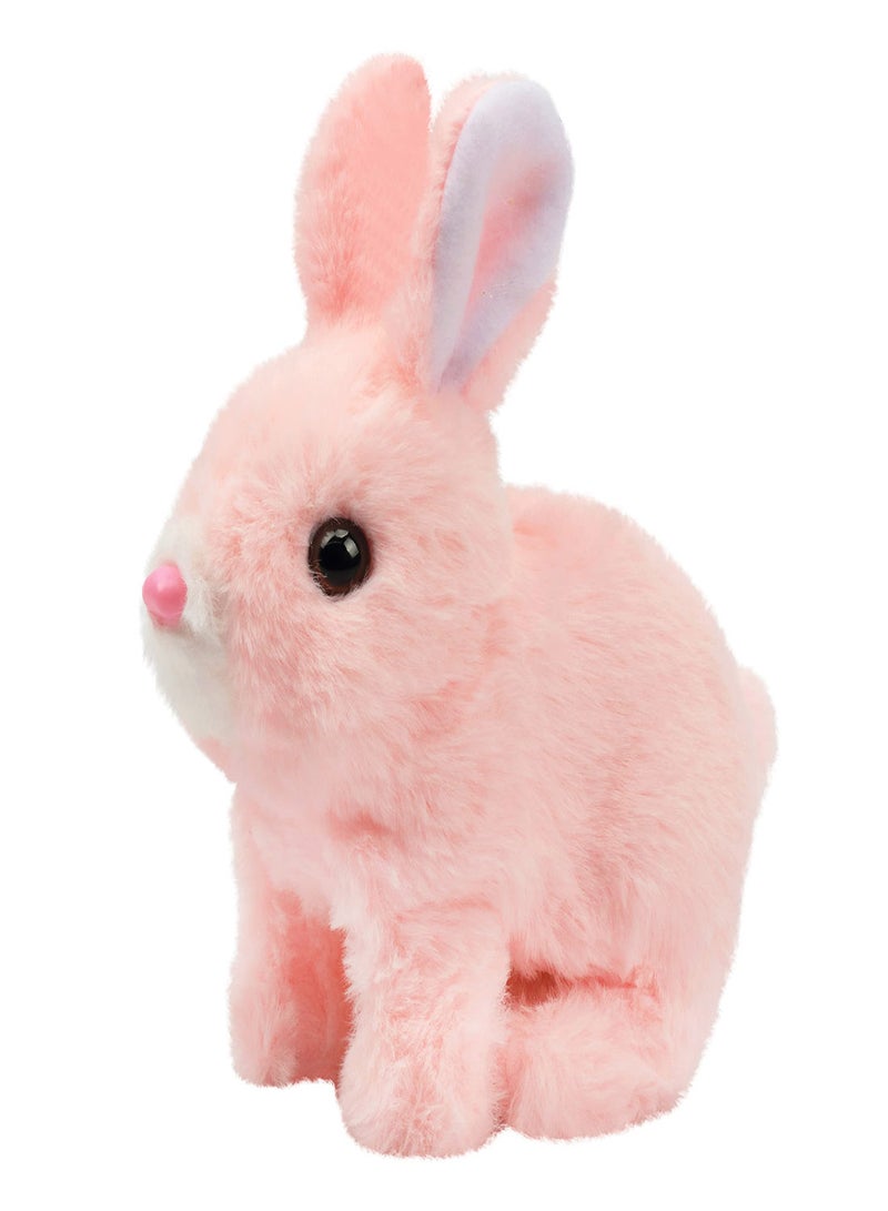 Interactive Electronic Pet Hopping Rabbit Plush Bunny Toy with Sounds Movements Animated Walking Wiggle Ears Twitch Nose Gift for Toddlers Birthday Stuffed Animal Electric Gift
