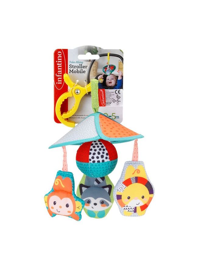 Take-Along Stroller Mobile Toy For Baby From 0-5 Months - Multicolor