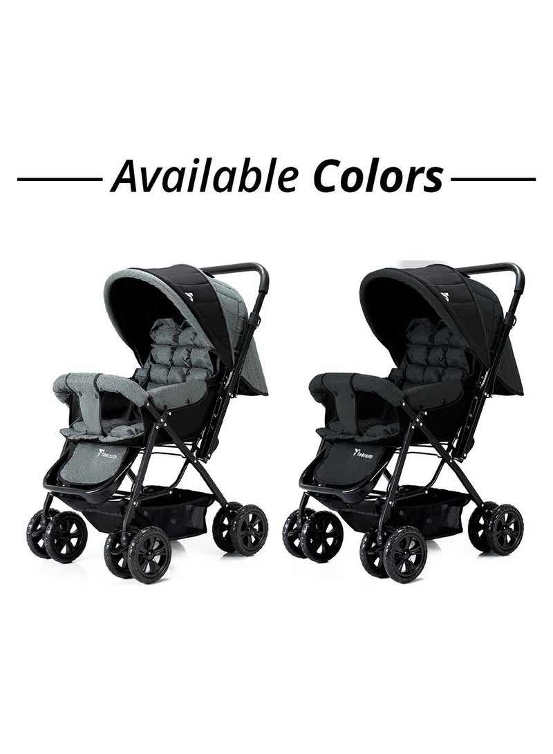 Reversible Look At Me Stroller With T Diaper Bag And Hooks And Changing Pad - Black