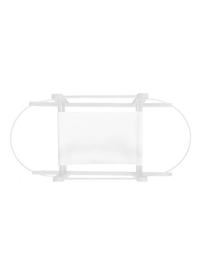Honeycomb Wicker Moses Basket With Rocking Stand - White