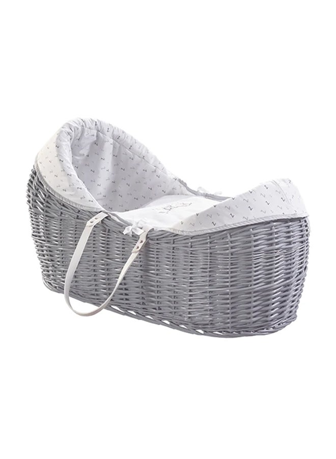 Sleepy Little Owl Grey Pod Moses Basket Grey