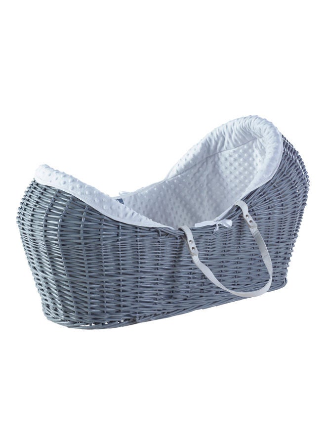 Dimple Pod Moses Basket - White