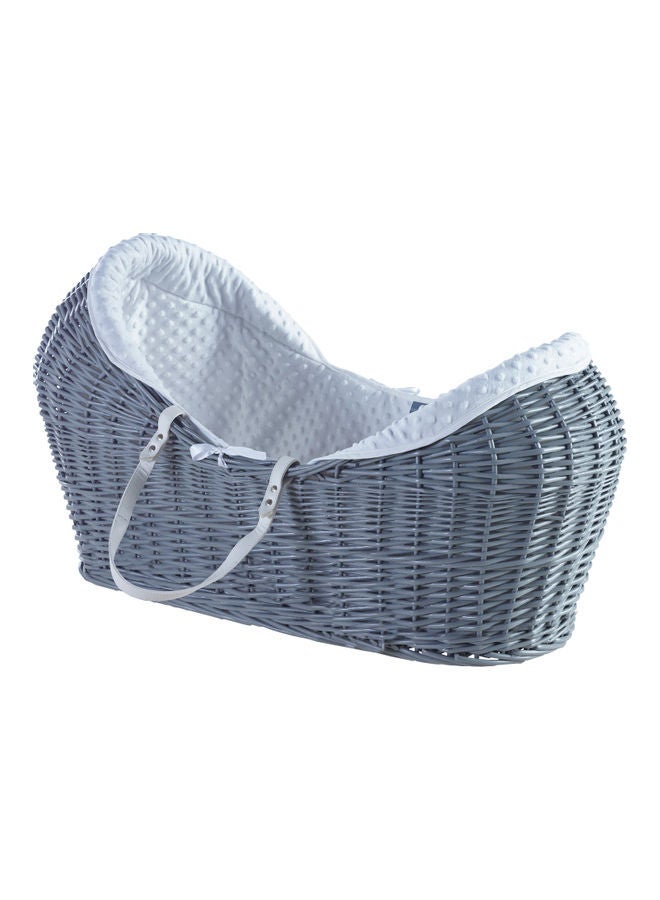 Dimple Pod Moses Basket - White