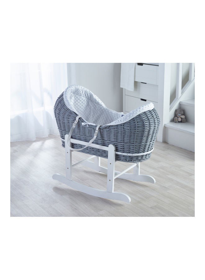 Dimple Pod Moses Basket - White