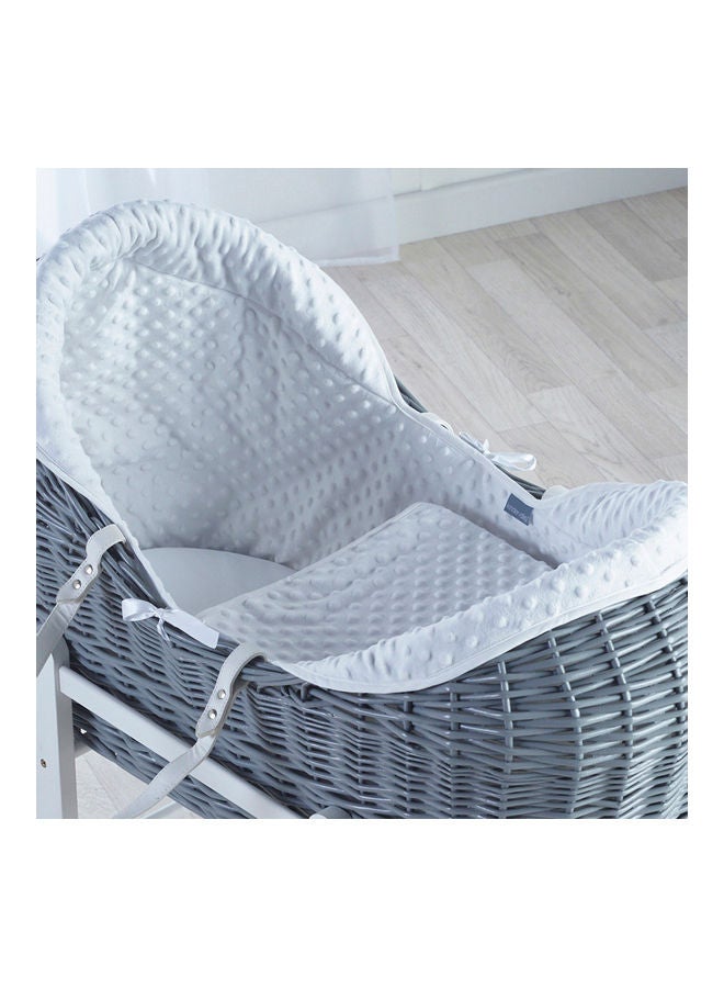 Dimple Pod Moses Basket - White
