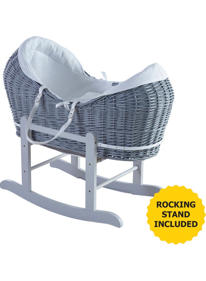 Waffle Pod Moses Basket With Rocking Stand