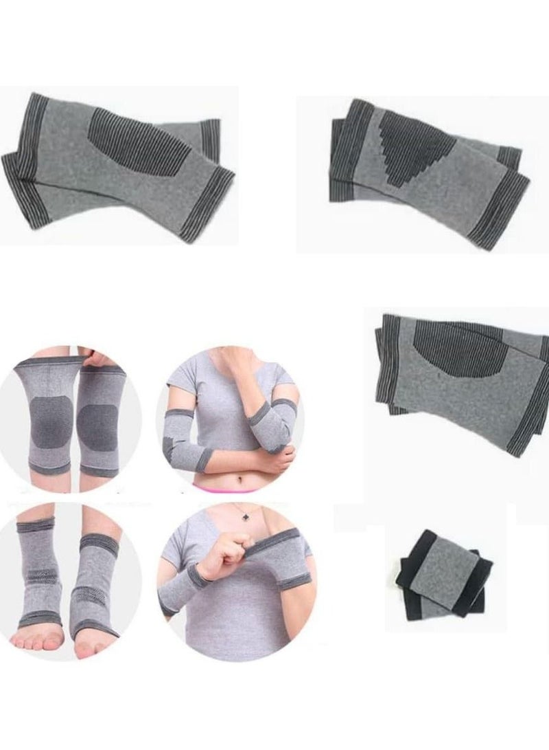 8 pcs Sports Elastic Wrist Knee Ankle Elbow Arm Bandage Brace Support Wrap Band,Soft And Breathable