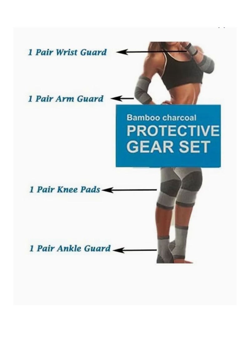 8 pcs Sports Elastic Wrist Knee Ankle Elbow Arm Bandage Brace Support Wrap Band,Soft And Breathable