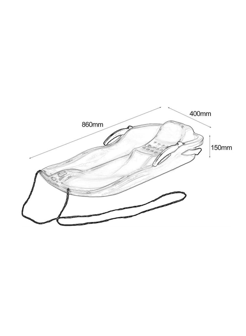 Outdoor Sports Plastic Skiing Boards Sled Luge Snow Grass Sand Board Ski Pad Snowboard With Rope