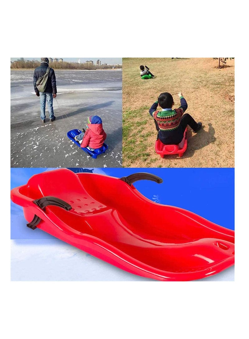 Portable Snow Sled Sand Grass Skiing with Pull Rope