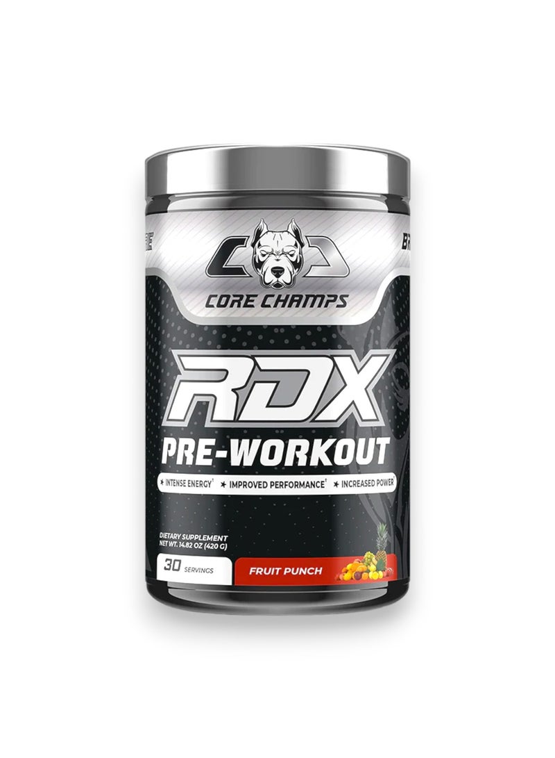 Rdx Pre-Workout, Fruit Punch Flavour, 30 Servings