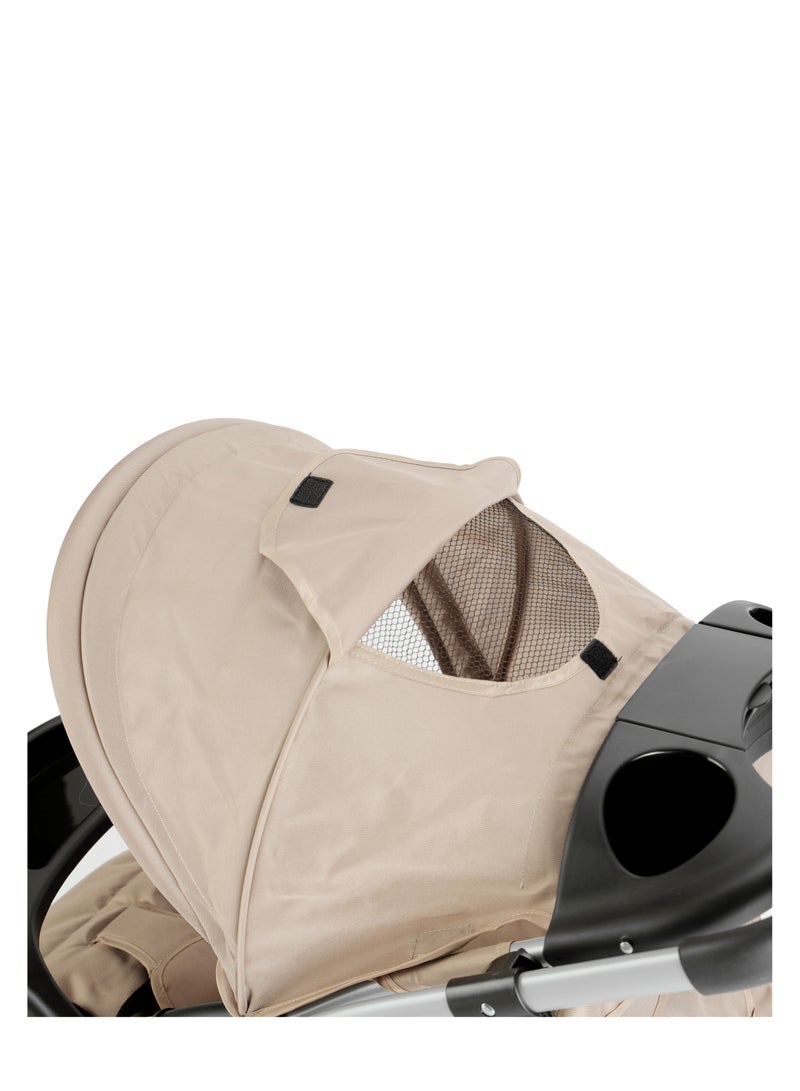 Lightweight And Foldable Baby Adjustable Stroller Wheels With Suspension For 6 To 36 Months - Khaki