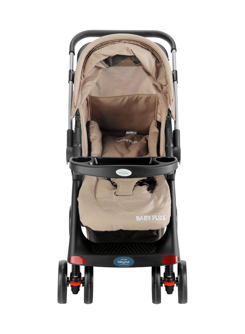 Lightweight And Foldable Baby Adjustable Stroller Wheels With Suspension For 6 To 36 Months - Khaki