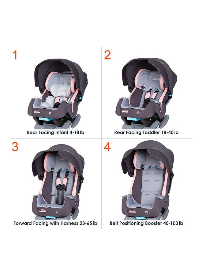 Cover Me 4-In-1 Convertible Car Seat-Quartz Pink