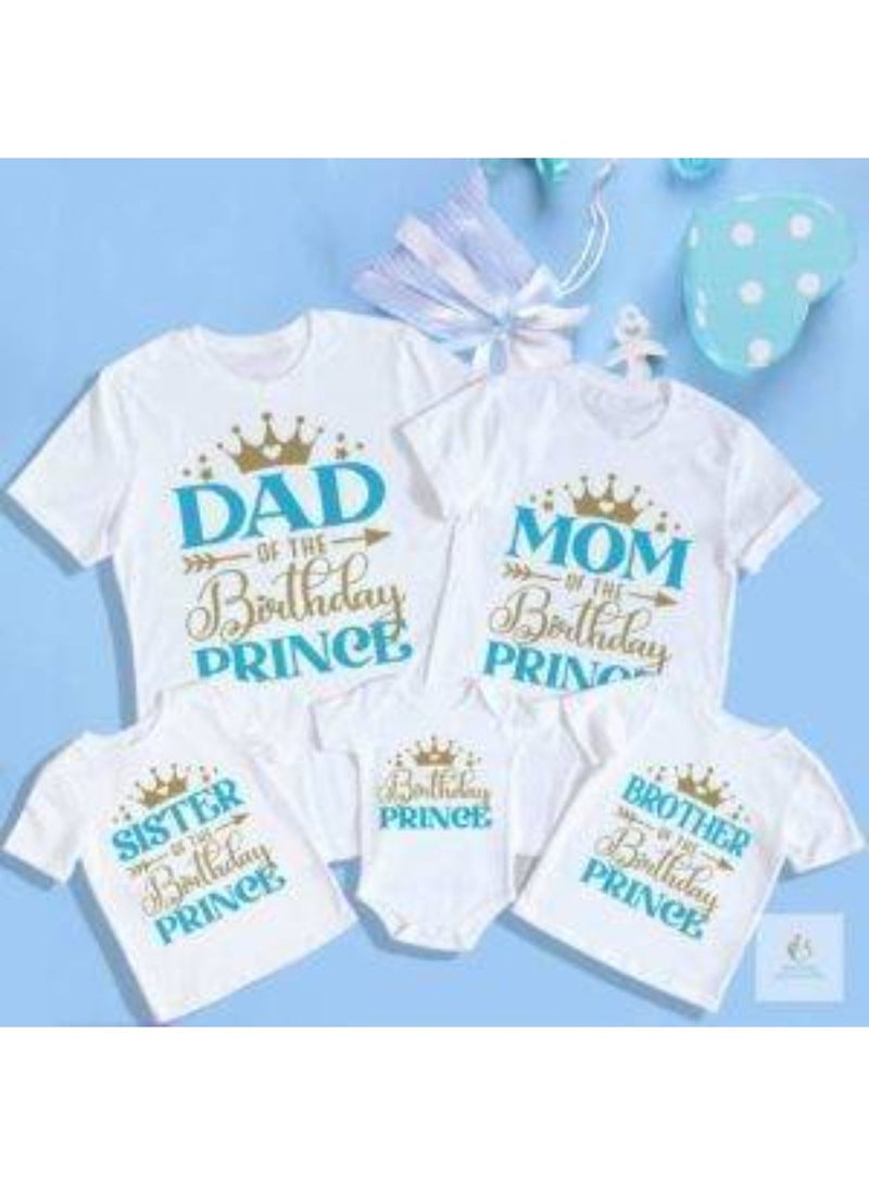 Birthday Prince Matching Theme Family T-Shirts
