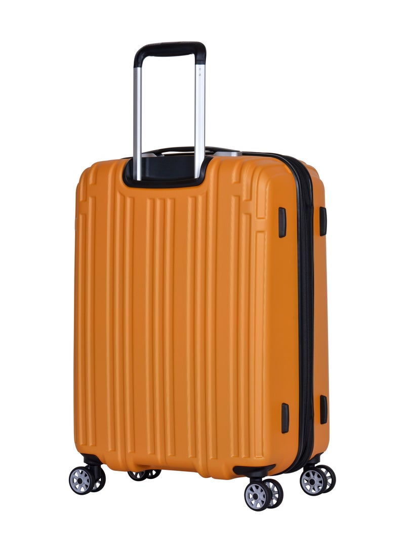 Hard Case Travel Bags Makrolon Polycarbonate Lightweight Expandable Zipper Trolley Luggage Set And Robust 4 Quiet Wheels With TSA Lock Kg82 Yellow