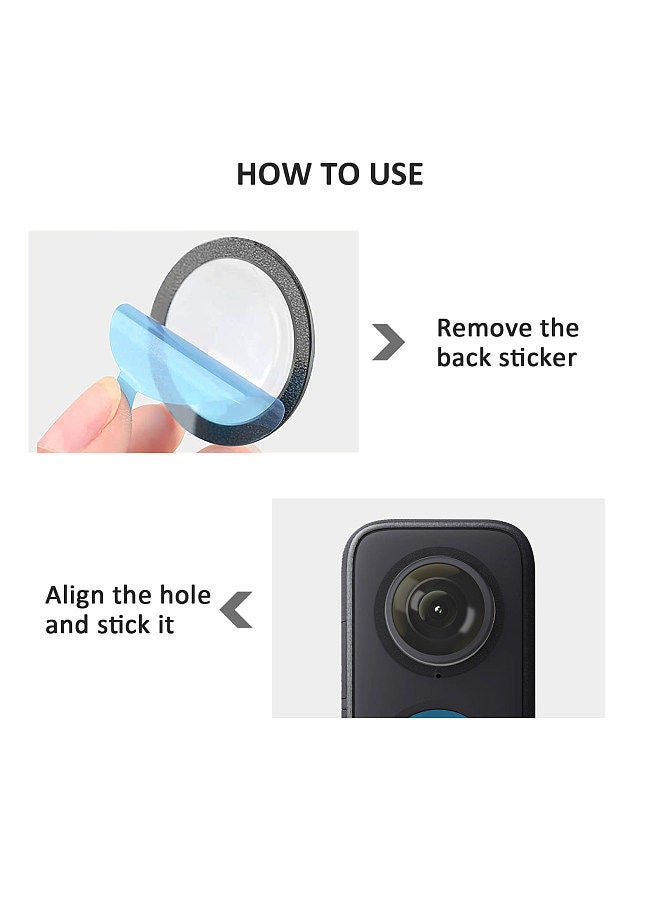 2pcs Action Camera Lens Guards Protector Double Optical Coating Replacement for Insta360 ONE X2