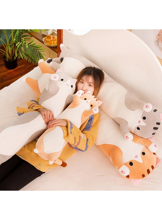 Cute Cartoon Cat Shaped Doll Toy Plush Toy Sleeping Long Throw Pillow Decorative Gift