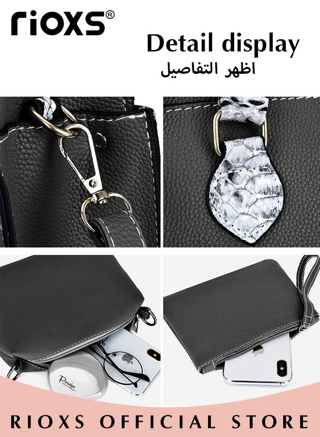 4 Pcs Shoulder Backpack Sets Of Mother And Son Bag Shoulder Bag Women's Tote Bags Simple Handbags Large Capacity Satchel Purses