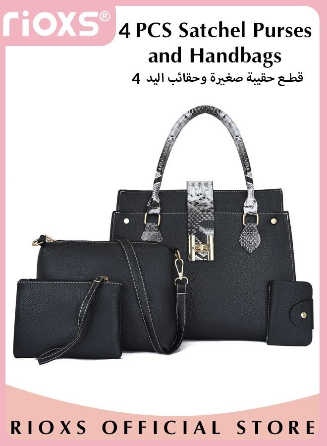 4 Pcs Shoulder Backpack Sets Of Mother And Son Bag Shoulder Bag Women's Tote Bags Simple Handbags Large Capacity Satchel Purses
