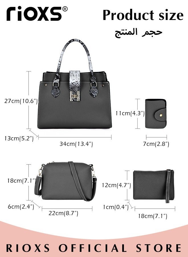4 Pcs Shoulder Backpack Sets Of Mother And Son Bag Shoulder Bag Women's Tote Bags Simple Handbags Large Capacity Satchel Purses
