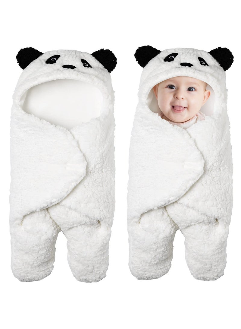 Baby Swaddle Blanket - Essential Newborn Plush Wrap Sleeping Bag and Receiving Blanket - Cute Panda Infant Clothes - Perfect for Boys and Girls