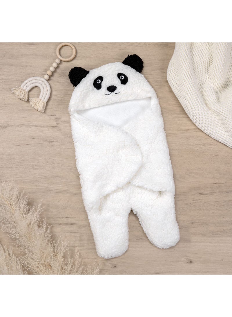 Baby Swaddle Blanket - Essential Newborn Plush Wrap Sleeping Bag and Receiving Blanket - Cute Panda Infant Clothes - Perfect for Boys and Girls