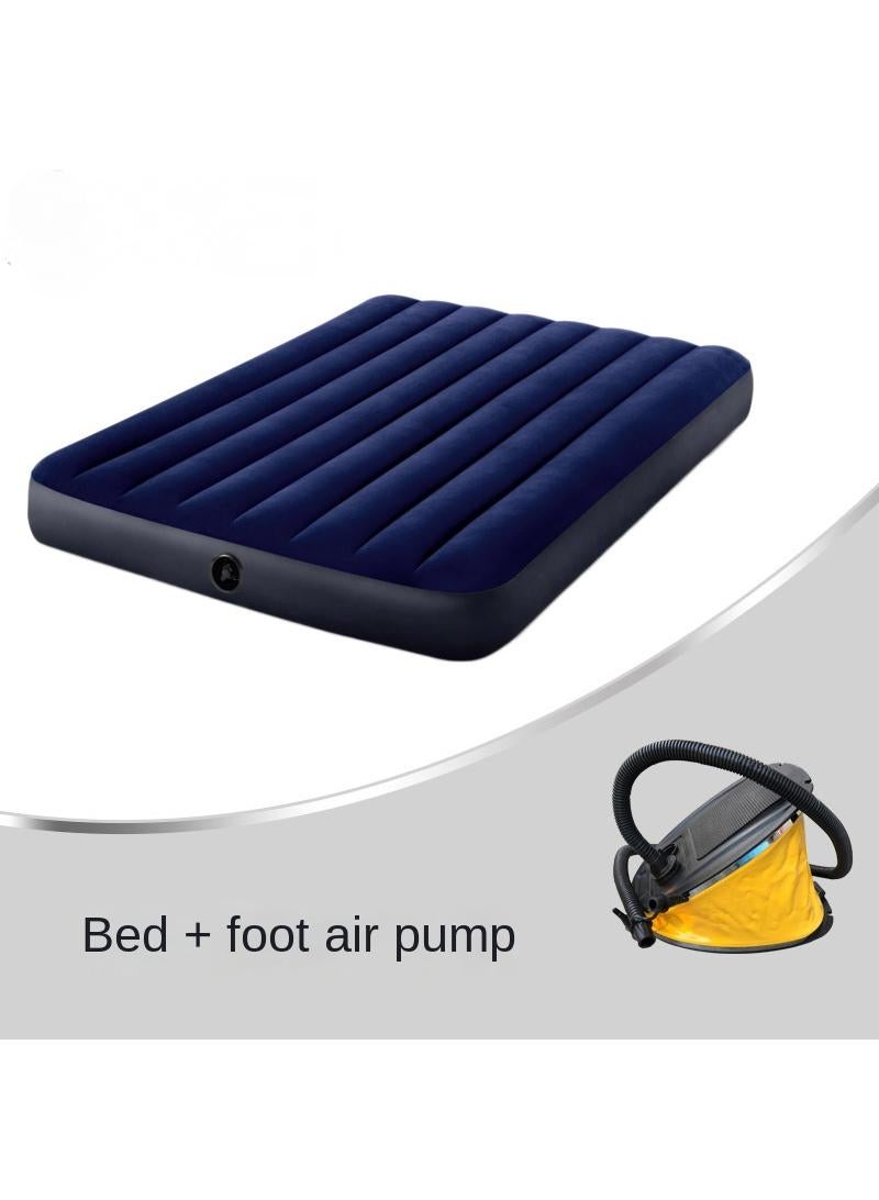 191 * 76 * 25cm Outdoor Home Portable Foot Pump Foldable Inflatable Mattress Set Of 2 Pieces