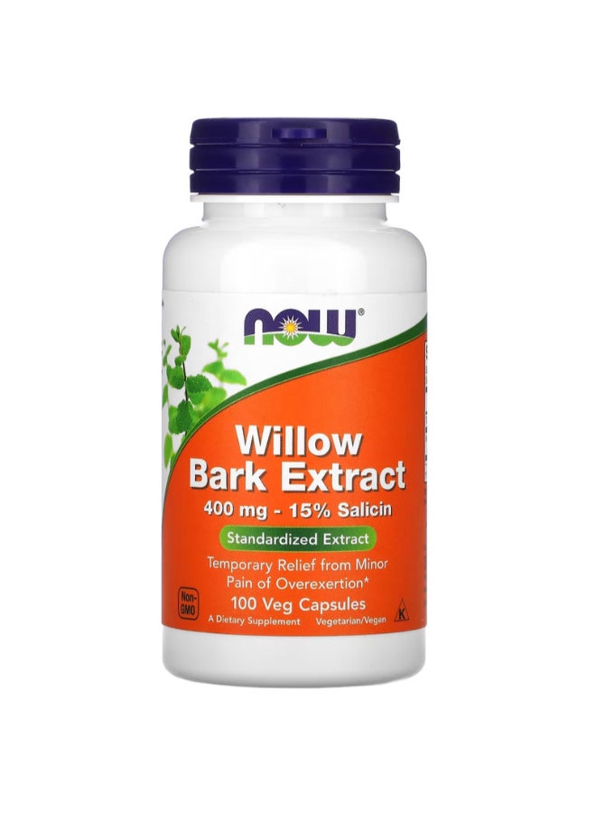 Willow Bark Extract - 100 Capsules