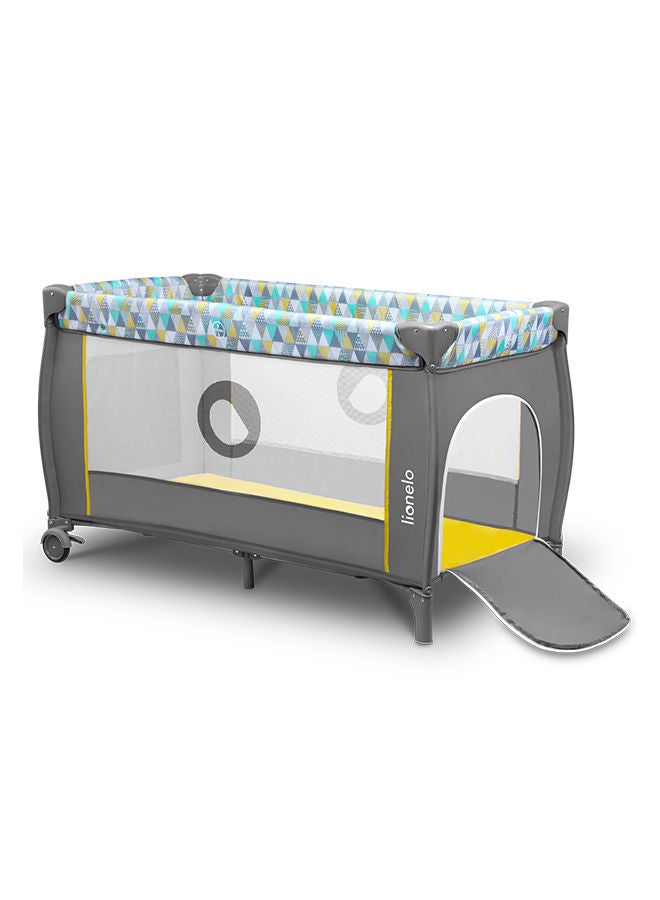 Sven Plus 2 In 1 Travel Bed Baby Playpen, Yellow