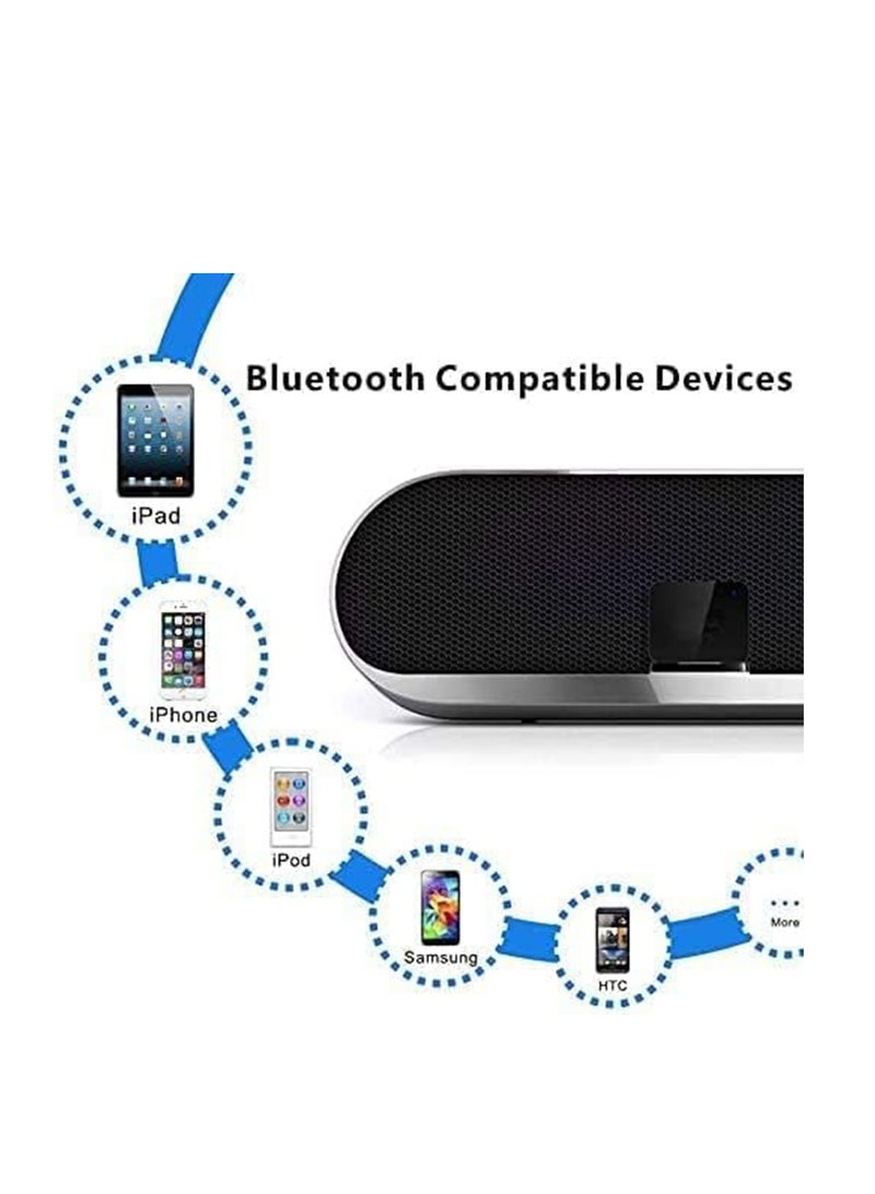 30 Pin Bluetooth Adapter, Wireless 30Pin Stereo Audio Adapter Bluetooth 5.0 Music Receiver, Fit for Bose Sounddock II 2 10 Lifestyle V35 135 Digital Music System Home Entertainment Speakers