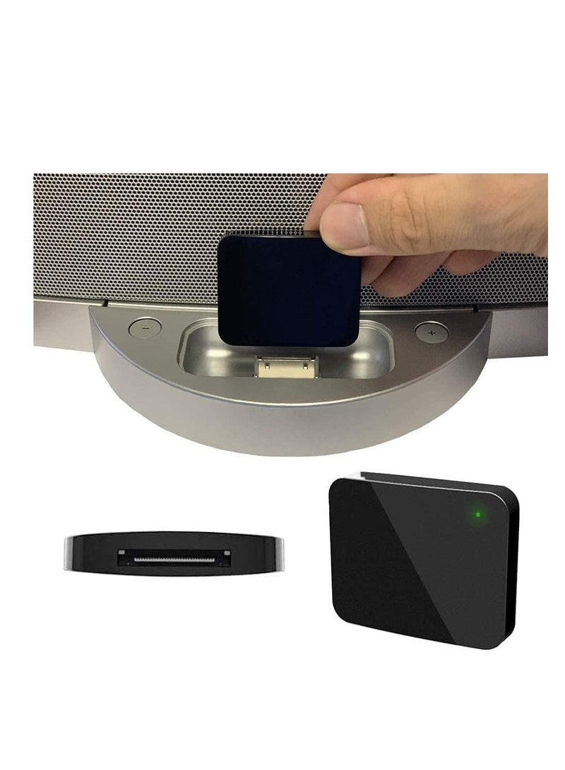 30 Pin Bluetooth Adapter, Wireless 30Pin Stereo Audio Adapter Bluetooth 5.0 Music Receiver, Fit for Bose Sounddock II 2 10 Lifestyle V35 135 Digital Music System Home Entertainment Speakers